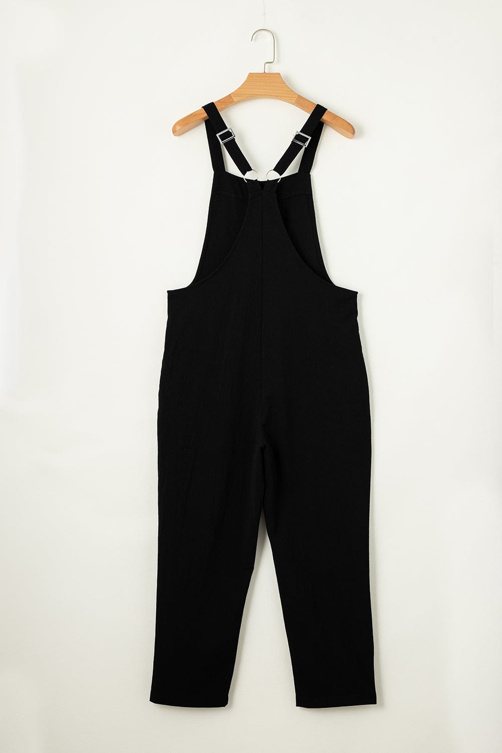 Solid Pocket Wide Leg Casual Jumpsuit