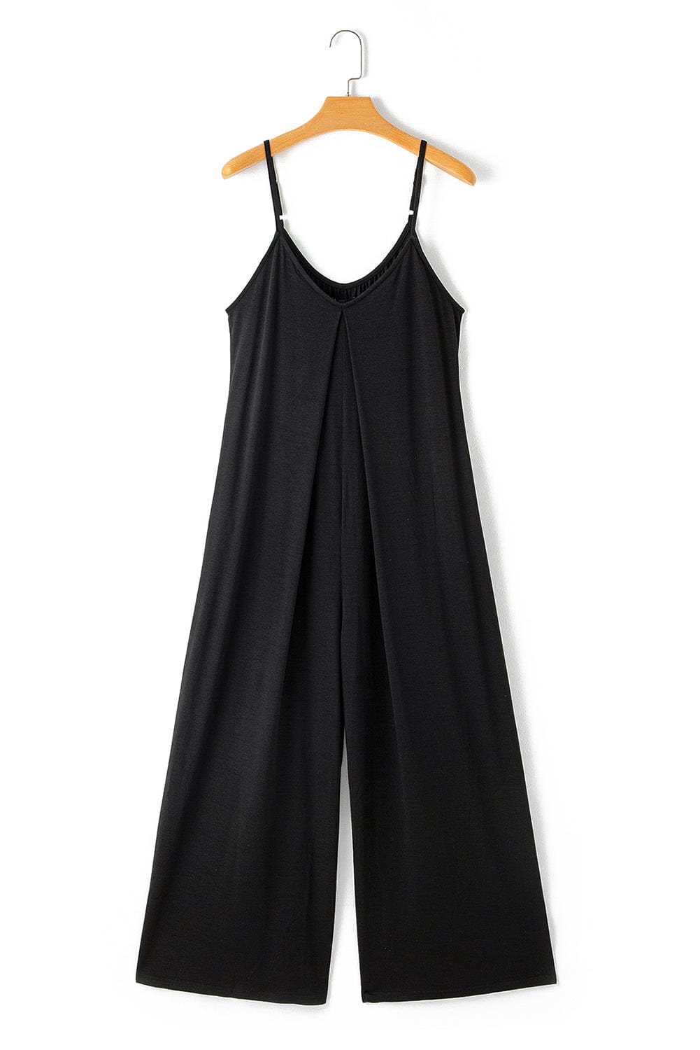 Solid Pocket Wide Leg Casual Jumpsuit