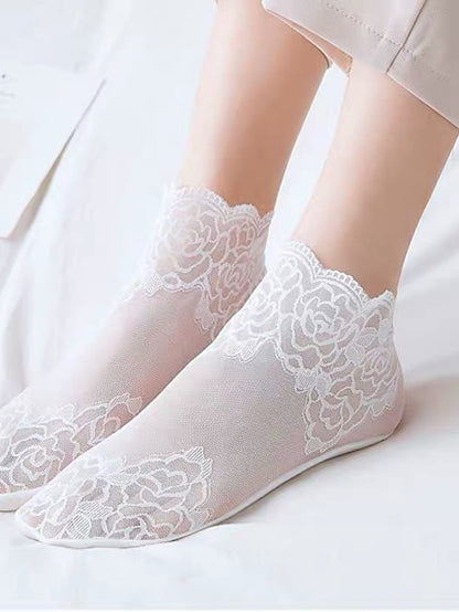 1 Pair Women's Socks Standard Solid Colored Antibacterial / Deodorant Simple Style Cotton EU36-EU46 - LuckyFash™