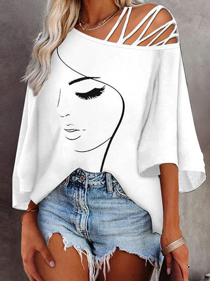 Stylish Printed Loose Fit T-Shirt for Women