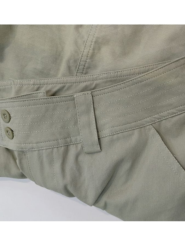 Women's Tactical Cargo Pants Trousers Cotton Blend Black Pink Wine Mid Waist Chic & Modern Casual / Sporty Sports Weekend Pocket Full Length Comfort Plain S M L XL XXL - LuckyFash™