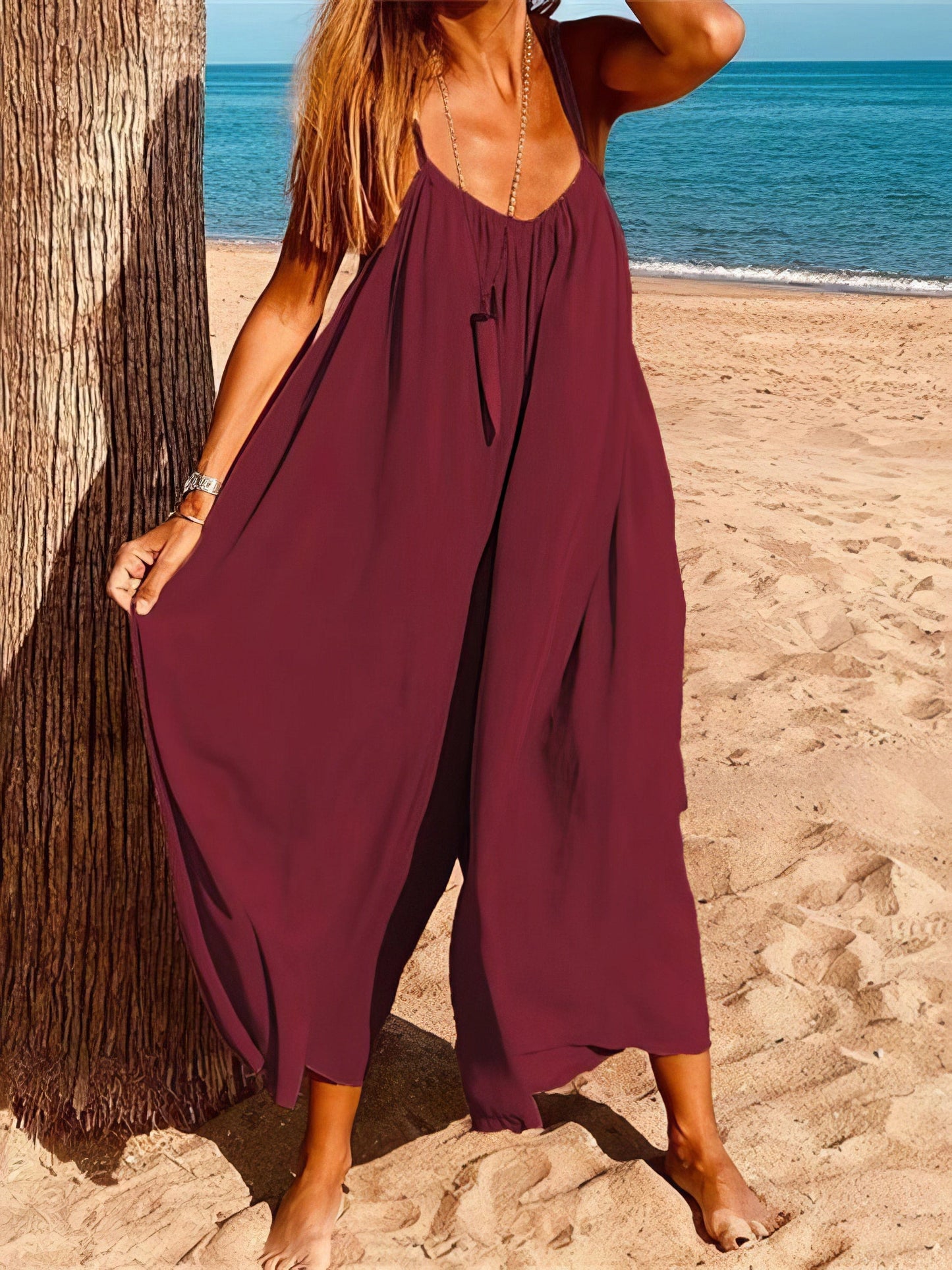 Summer Sleeveless Loose Leisure Cool One-Piece Suspenders