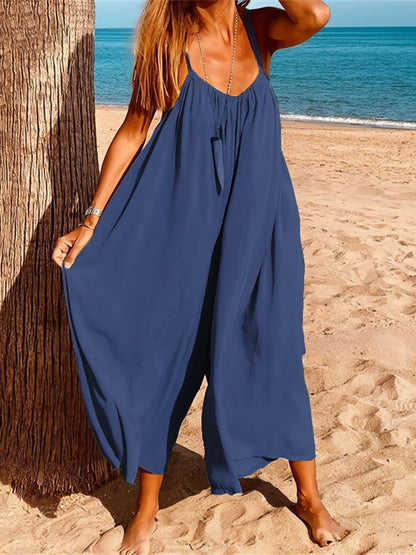 Summer Sleeveless Loose Leisure Cool One-Piece Suspenders