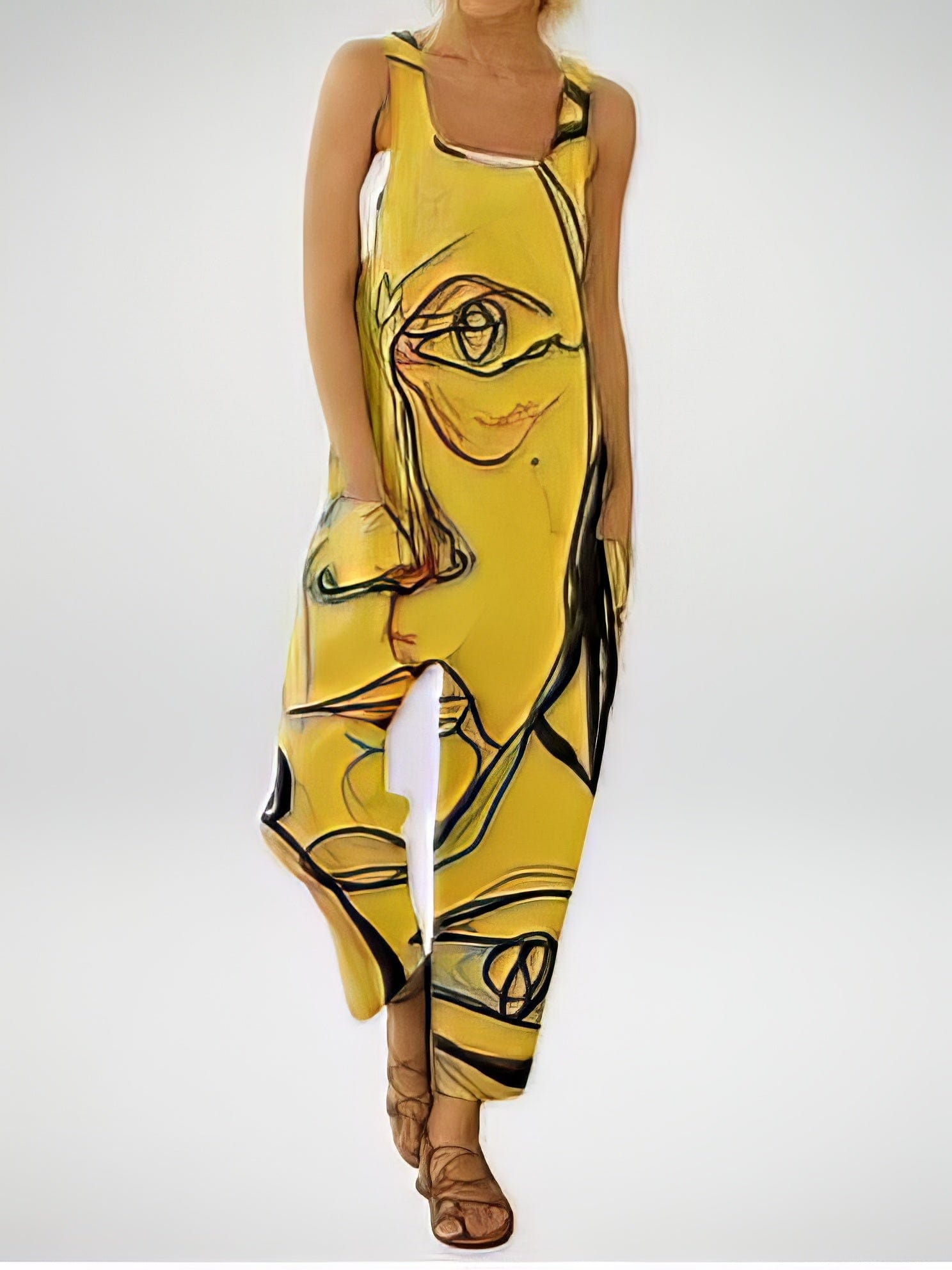 Summer Vibe Printed Sleeveless Jumpsuit - Chic - Elegant - Tropical