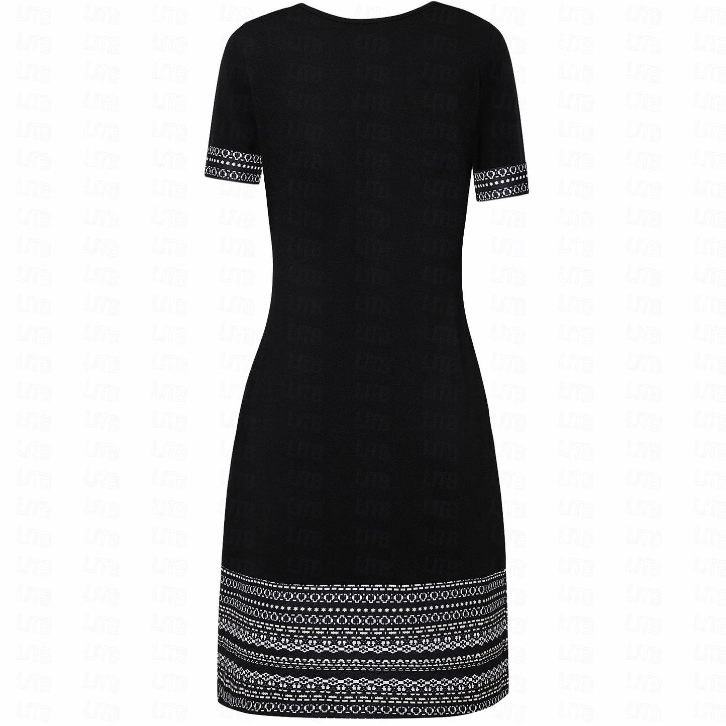 Women's Work Dress Casual Dress Elegant Office Daily Mini Dress Print Crew Neck Short Sleeve Print Regular Fit Black Summer Spring S M L XL XXL