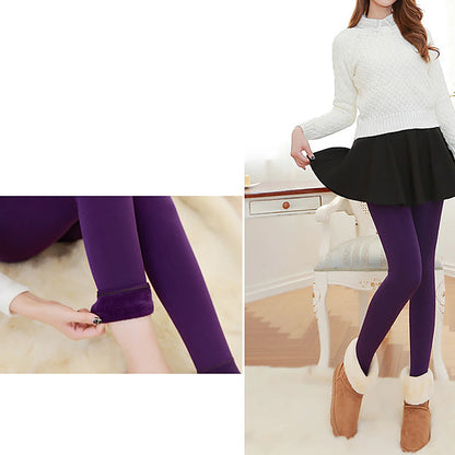 Women's Fleece Pants Normal Fleece Plain Black Red Fashion Mid Waist Full Length Daily Fall & Winter