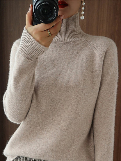 Women's Pullover Sweater Jumper Stand Collar Ribbed Knit Polyester Knitted Fall Winter Regular Outdoor Daily Holiday Fashion Streetwear Casual Long Sleeve Solid Color Black White Pink M L XL