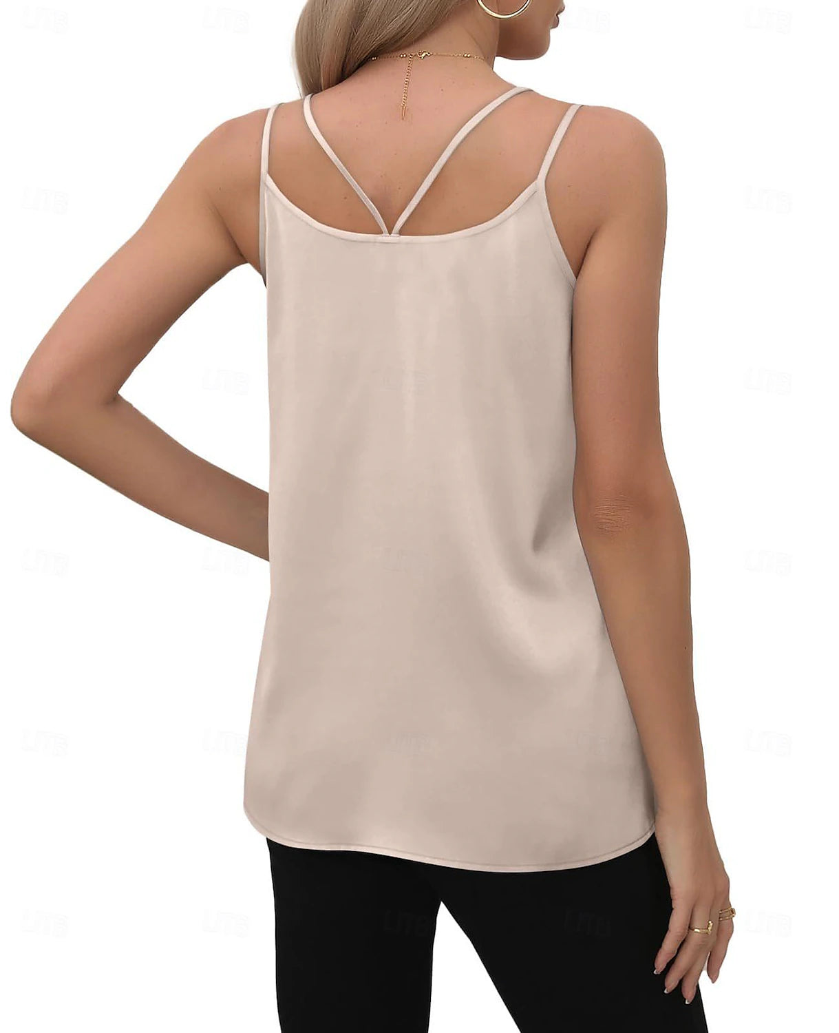 Women's Tank Top Plain Daily Vacation White Sleeveless Casual V Neck Summer