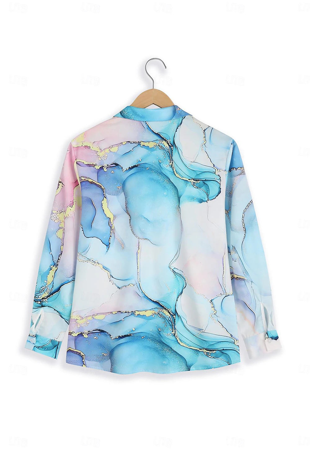 Women's Shirt Blouse Graphic Abstract Casual Button Print Pink Long Sleeve Elegant Fashion Daily Shirt Collar Fall & Winter