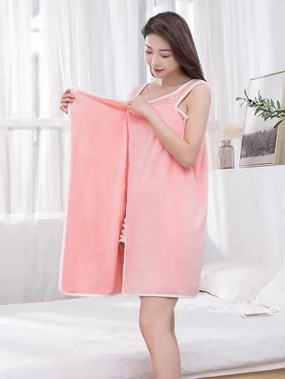 MicroFiber Wearable Bath Towel Dress Super Absorbent Home Wear Bath Skirt Bath Towel Ladies Water-Absorbent Soft Thick Wrapped Bathrobe Quick-dry - LuckyFash™