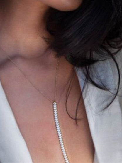 Women's body chain Fashion Street Pure Color Necklaces - LuckyFash™
