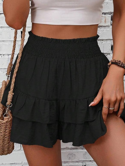 Women's Shorts Polyester Plain Black Khaki Casual Daily Short Going out Weekend Summer