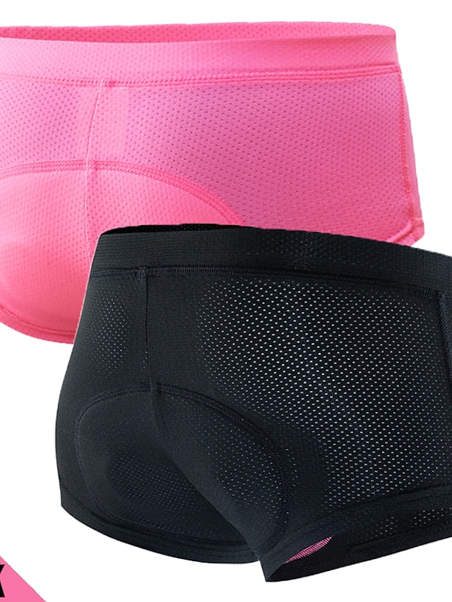 WOSAWE Women's Cycling Underwear 3D Padded Shorts Bike Underwear Shorts Race Fit Mountain Bike MTB Road Bike Cycling Sports 3D Pad Breathable Anatomic Design Moisture Wicking Pink / Pink Black - LuckyFash™