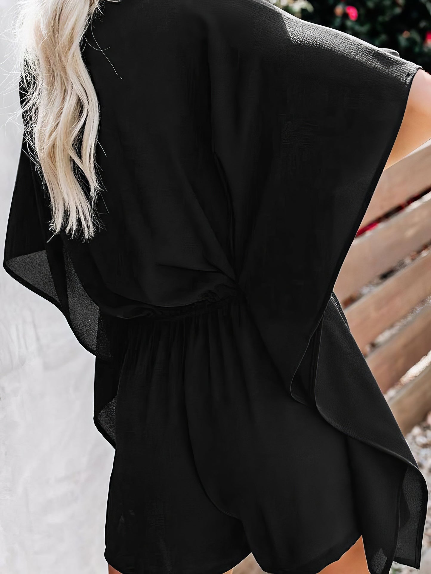 Jumpsuits - V Neck High Waist Wide Loose Casual Jumpsuit - MsDressly