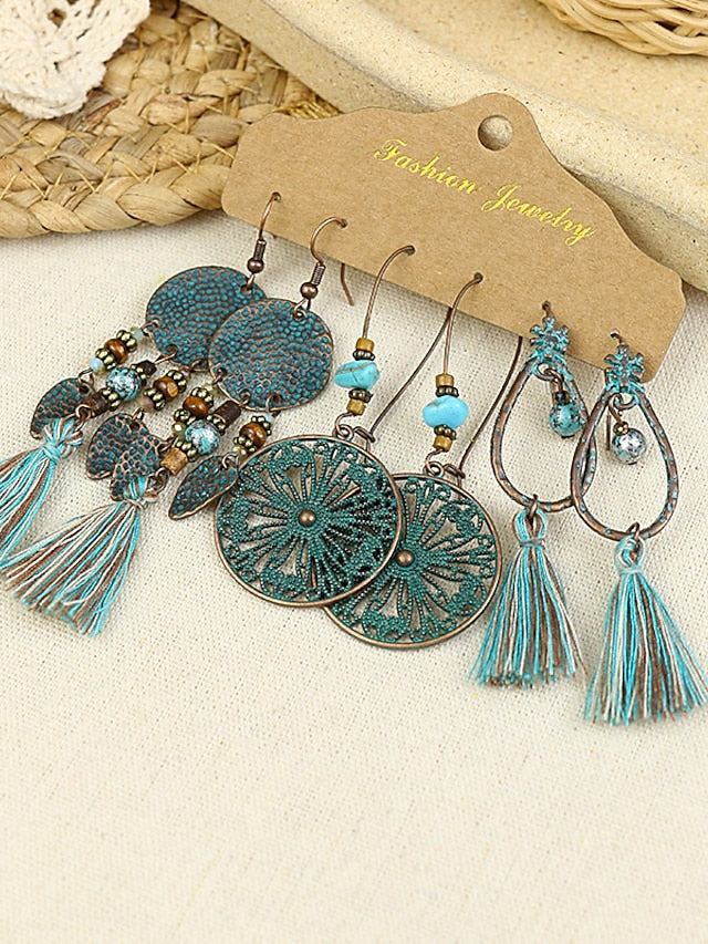 Women's Earrings Vintage Party Flower Earring / Spring / Summer / Fall / Winter / Silver - LuckyFash™