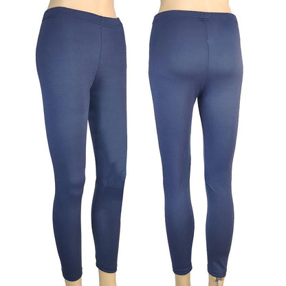 Women's Tights Normal Polyester Plain Lake blue Sapphire Fashion Mid Waist Full Length Casual Weekend