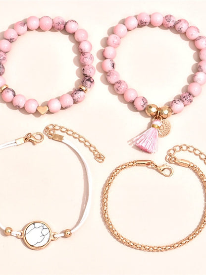 Women's Bracelets Artistic Anniversary Heart Bracelets & Bangles / Black / White / Pink / Fall / Winter - LuckyFash™