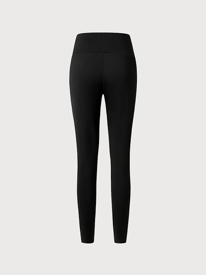 Women's Tights Polyester Plain Black Fashion Full Length Casual Daily