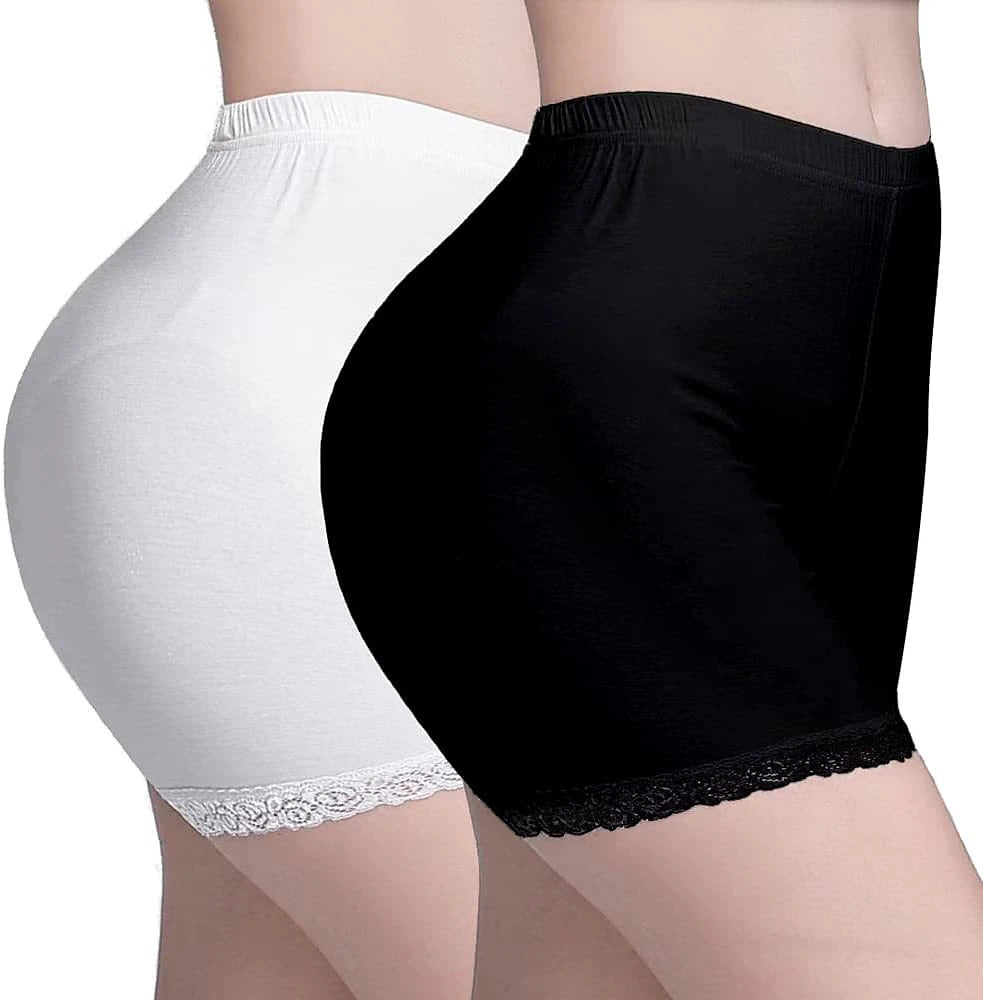 Women's Shorts Modal Solid Colored Black White Fashion Short Casual Daily