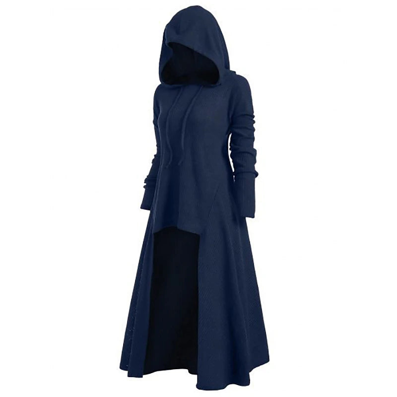 Women‘s Plus Size Curve Hoodie Dress Solid Color Hooded Long Sleeve Winter Fall Stylish Casual Maxi long Dress Daily Holiday Dress