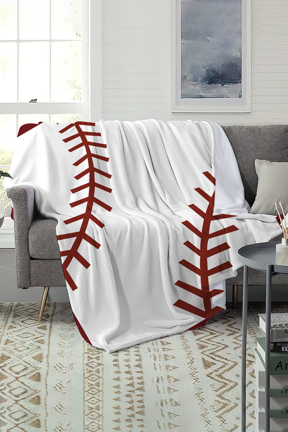 White Ball Game Fashion Fleece Blanket 130*150cm