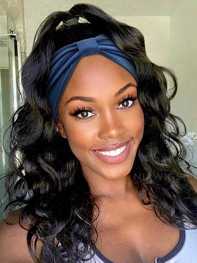 6 Pcs Wide Headbands for Women Boho Bandeau Head Bands Workout Head Wraps Stretch No Slip Hair Wraps Solid Jersey Cotton Headband - LuckyFash™