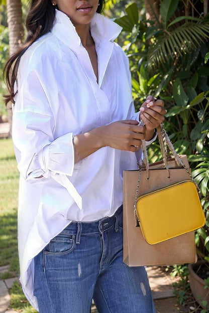 women s blouses loose solid belted long sleeve blouse 109157