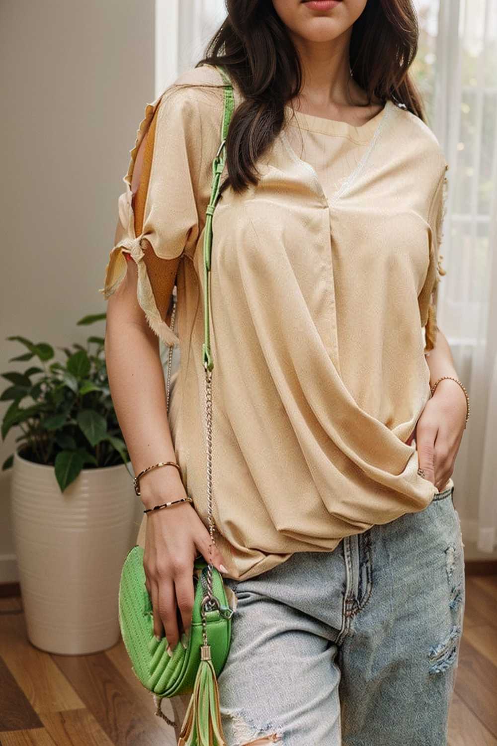 women s blouses loose solid belted long sleeve blouse 109151
