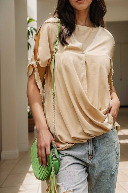 women s blouses loose solid belted long sleeve blouse 149908