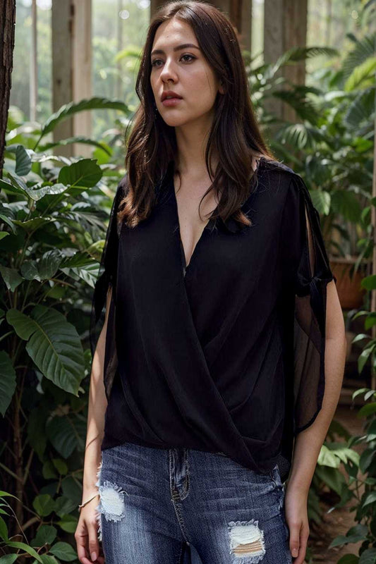 women s blouses loose solid belted long sleeve blouse 149406