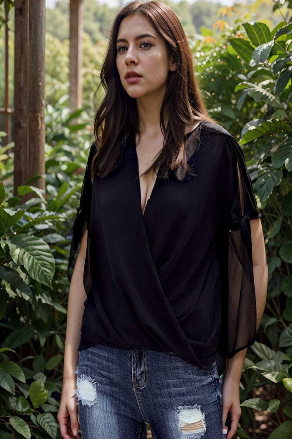 women s blouses loose solid belted long sleeve blouse 109113