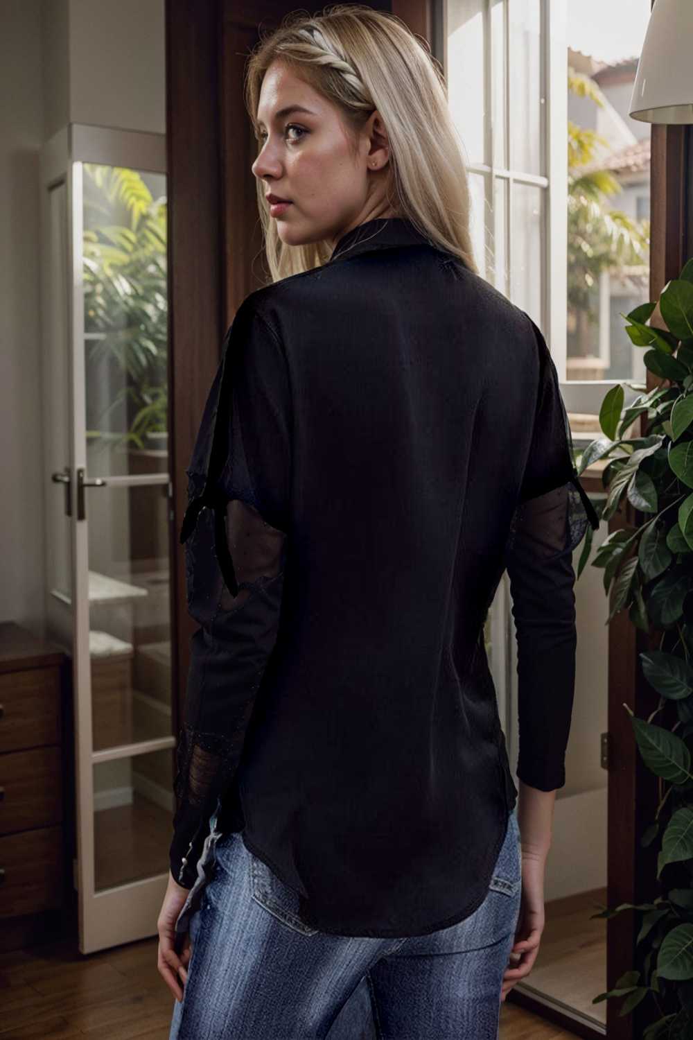 women s blouses loose solid belted long sleeve blouse 108639