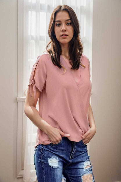 women s blouses loose solid belted long sleeve blouse 108632