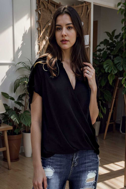 women s blouses loose solid belted long sleeve blouse 111356