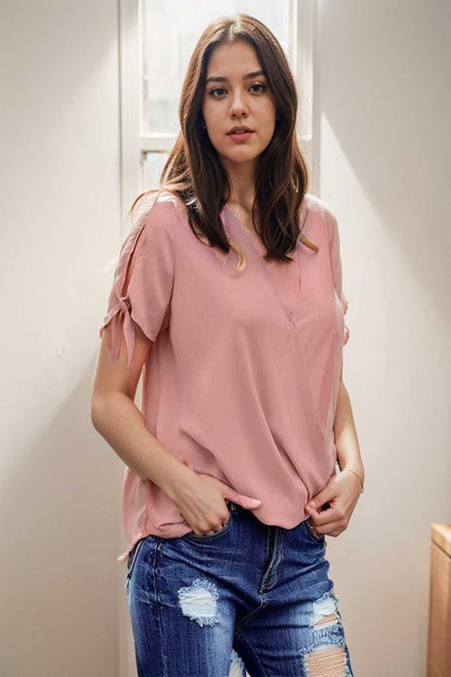women s blouses loose solid belted long sleeve blouse 108621