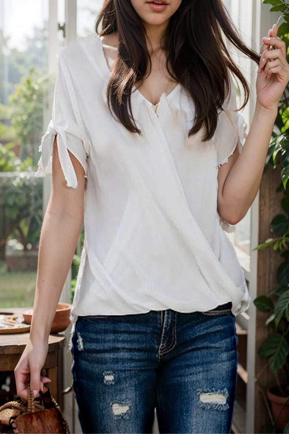 women s blouses loose solid belted long sleeve blouse 107279
