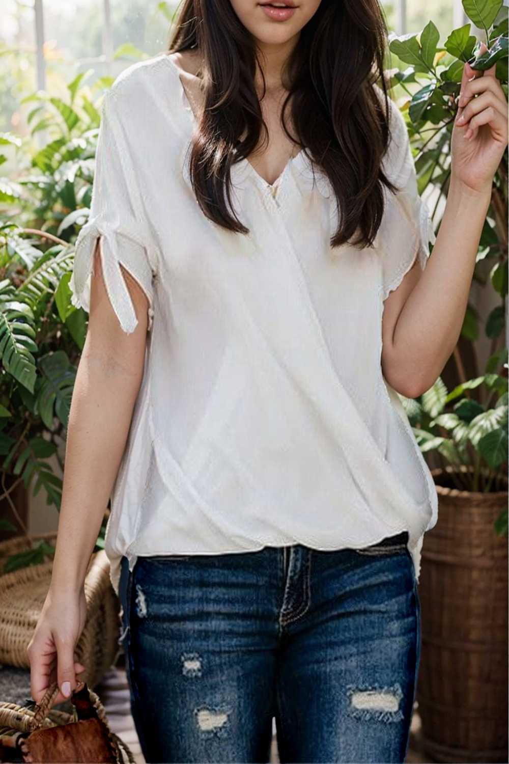 women s blouses loose solid belted long sleeve blouse 110752