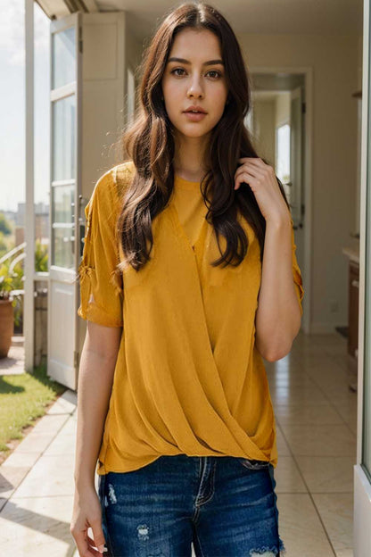 women s blouses loose solid belted long sleeve blouse 110736