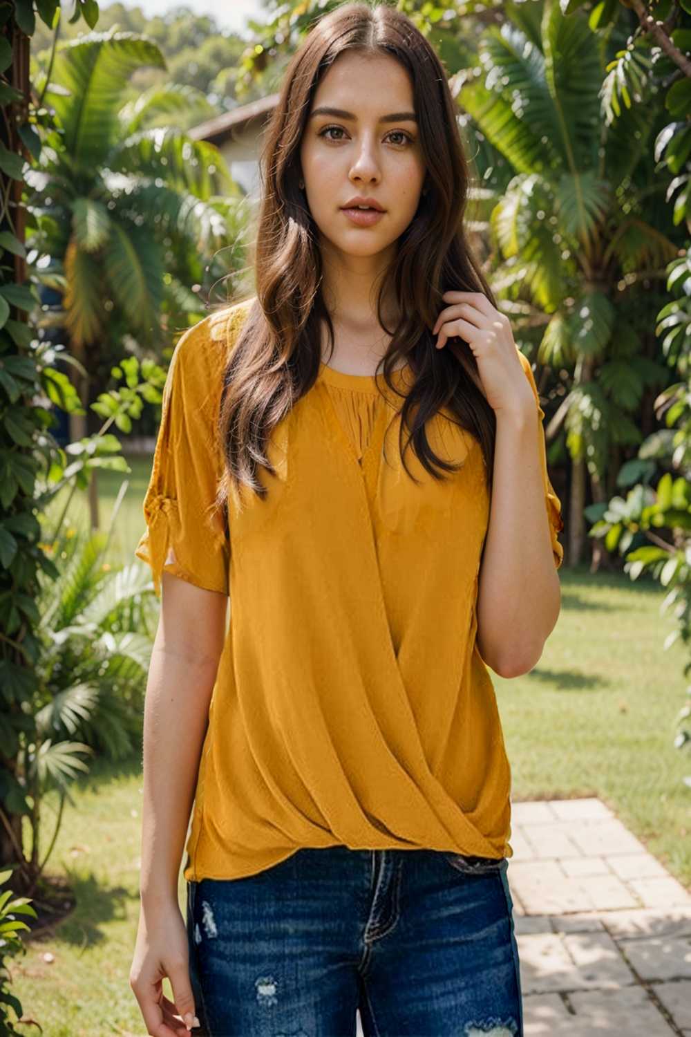 women s blouses loose solid belted long sleeve blouse 110733