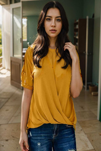 women s blouses loose solid belted long sleeve blouse 110731