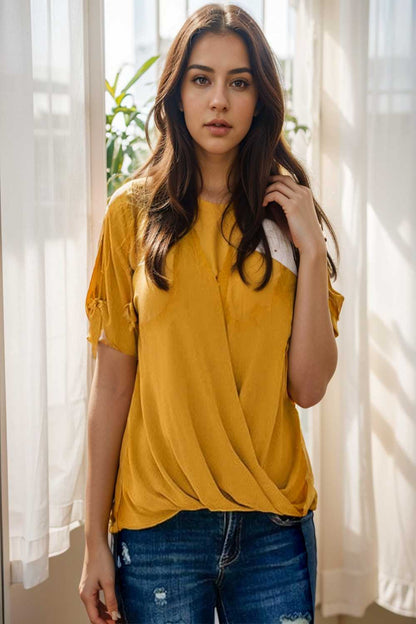 women s blouses loose solid belted long sleeve blouse 110722