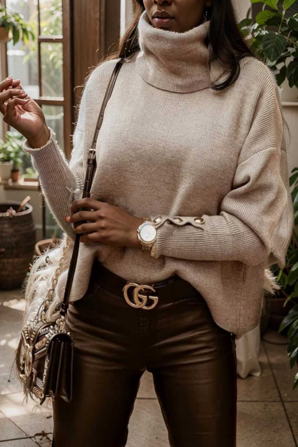 women s sweaters solid high collar button long sleeve sweater 107754