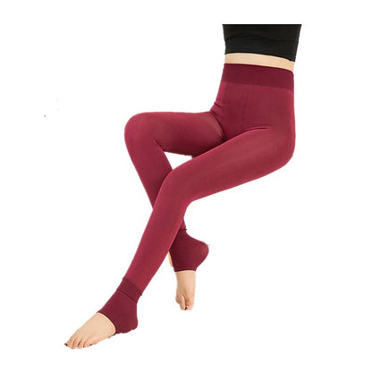 Women's Fleece Pants Normal Fleece Plain Black Red Fashion Mid Waist Full Length Daily Fall & Winter