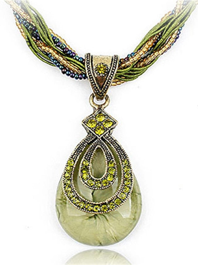 Women's necklace Fashion Street Geometry Necklaces / Blue / Green / Fall / Winter / Spring - LuckyFash™