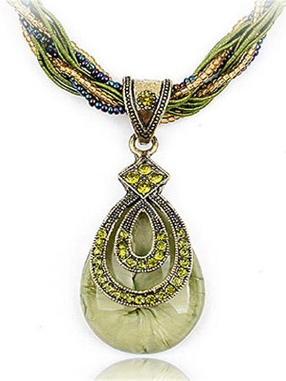 Women's necklace Fashion Street Geometry Necklaces / Blue / Green / Fall / Winter / Spring - LuckyFash™