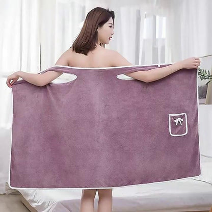 MicroFiber Wearable Bath Towel Dress Super Absorbent Home Wear Bath Skirt Bath Towel Ladies Water-Absorbent Soft Thick Wrapped Bathrobe Quick-dry - LuckyFash™