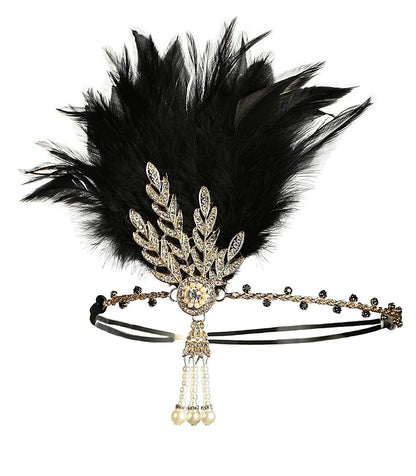 6 Pcs Flapper Dress with Accessories S-4XL Plus Size 1920s Cocktail Dress Feather Headband Earings Necklace Gloves Plastic Cigarette Holder Sequins Tassel Fringe Party Evening Prom Masquerade