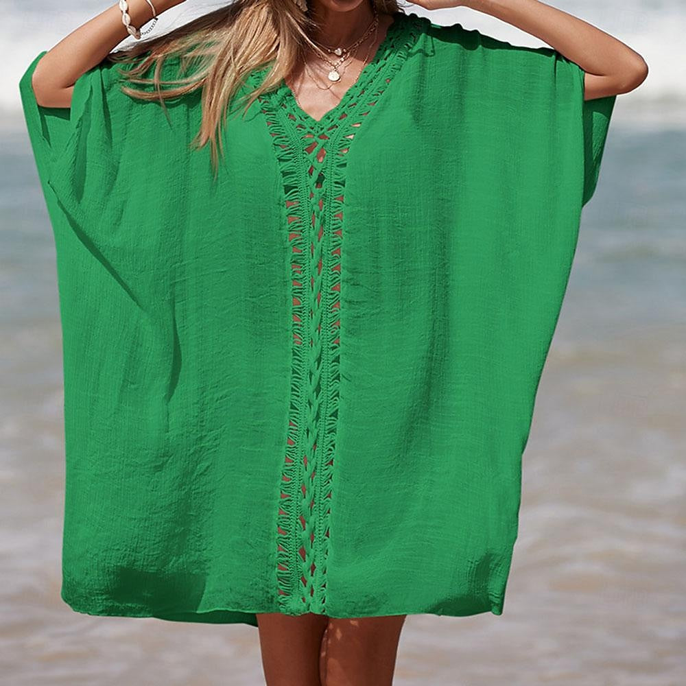 Women's Summer Dress Cover Up Cut Out Beach Wear Holiday Sleeveless Black White Blue Color