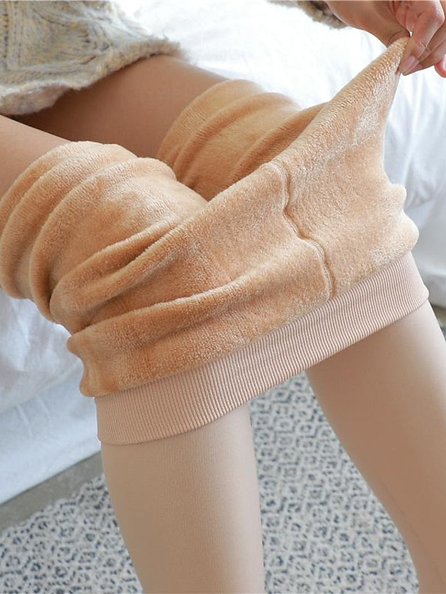 Women's Panty Hose Home Office Work Solid Color Spandex Nylon Basic Classic Warm 1 Pair - LuckyFash™