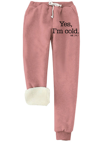 Women's Sweatpants Normal Polyester Letter Light Pink Transparent Blue Sweatpants High Rise Full Length Daily Wear Fall & Winter